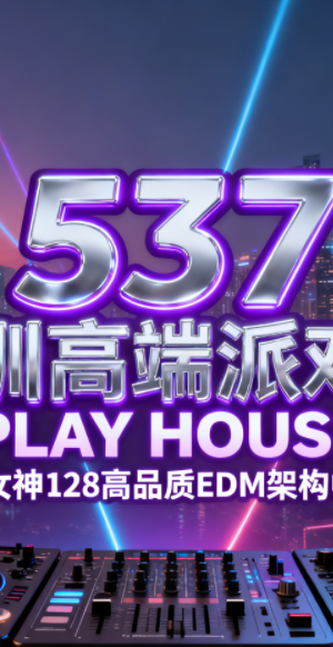 537 深圳高端派对店 PLAY HOUSE 实力派女神128高品质EDM架构中场思路 26首